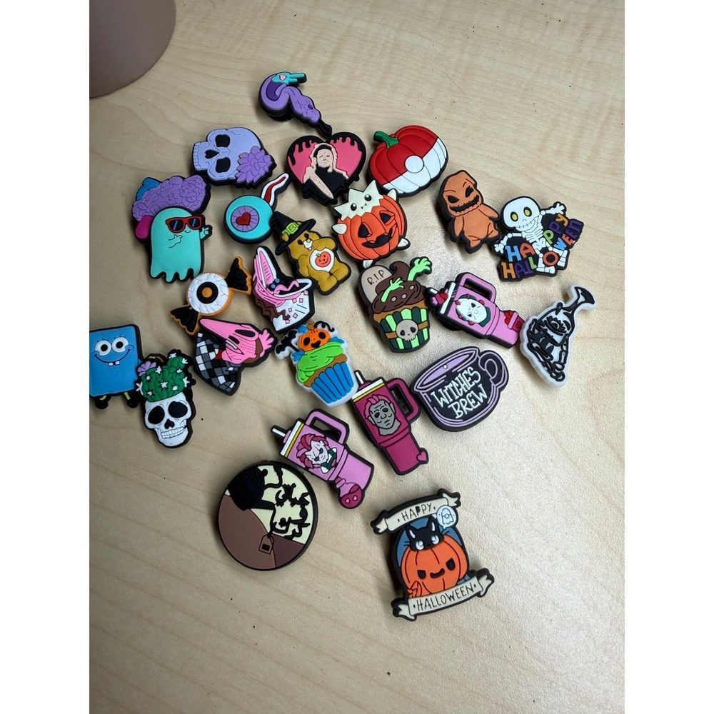 Halloween Croc Charms Lot 20+ Spooky Ghost Pumpkin Horror Jibbitz Shoe Charms